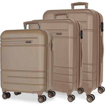 Movom. Juego de Maletas Movom Galaxy Rígidas 55-68-78cm beige