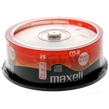 Audio CD-R 80 min./700 MB Maxell XL-II 80 in campana di 25 pezzi