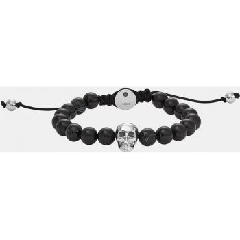 Pulsera Diesel Beads DX1381040 de ágata negra