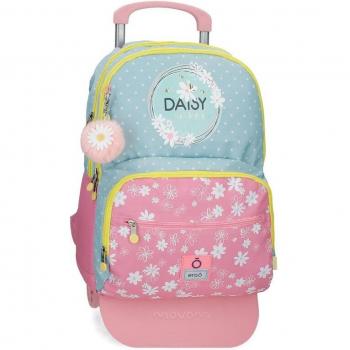 Mochila Escolar Daisy Carro Rosa