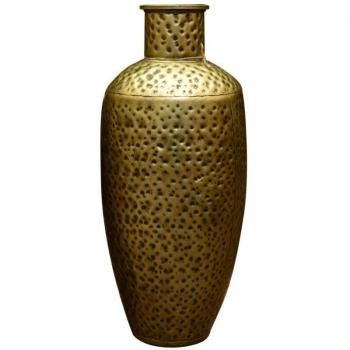 Jarrón Dorado Étnico 25x25x59 cm