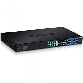 Trendnet TPE-204US switch di rete Gestito L2/L3/L4 Gigabit Ethernet (10/100/1000) Supporto Power over (PoE) 1U Nero