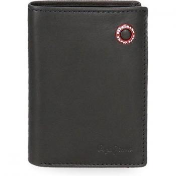 Cartera Pepe Jeans Badge vertical con monedero azul marino