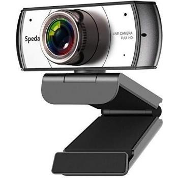 Spedal Full HD Webcam 1080p Live Streaming PC Camera con Microfono 120° Ultra Wide Angle