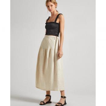 Falda Midi Rayas Anudada Pepe Jeans