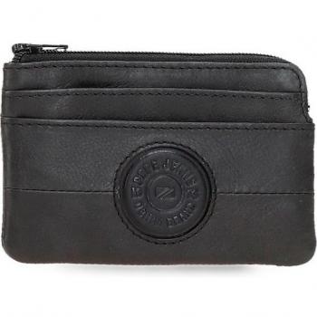 Pepe Jeans. Monedero de piel Cracker Negro