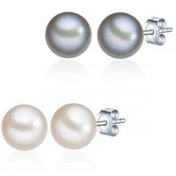 Pendientes Valero Pearls Plata Blanca