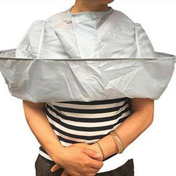 Capa de corte de pelo plegable para adultos, gris, 1 unidad