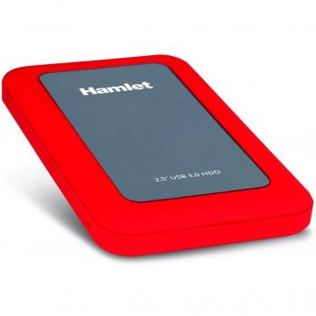 Hamlet HXD25U3MRD Box per Hard Disk SATA, USB 3.0 da 2.5 (colore Rosso)