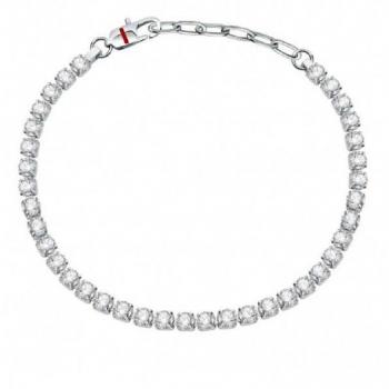 Pulsera de acero inoxidable con cristales esmaltados para hombre