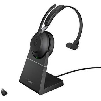 Jabra Cuffie Evolve2 65 Wireless USB-C UC Microfono Colore Nero