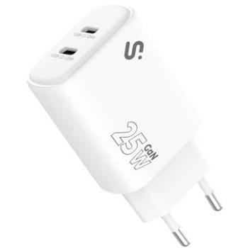 Cargador GaN 25 W Dual USB‑C con PD 3.0 y PPS