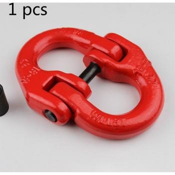 Accesorios de cadena G80, cadena de eslabones de conexión, grilletes y eslabones de metal rojo, cadena de eslabones dobles 1T-12,5 T