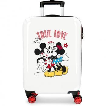 Maleta de Cabina Mickey y Minnie True Love blanca