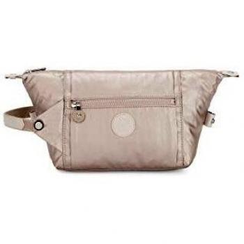 Kipling AIDEN Neceser de viaje, 28 cm, 3 litros, Plateado (Metallic Glow)