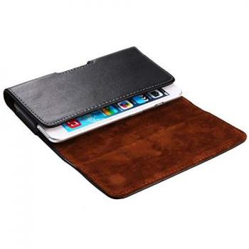 Funda Cinturón para WINGS MOBILE W6 (2020) con Clip Horizontal de Piel Auténtica