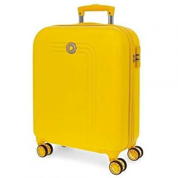 Movom Riga Maleta de Cabina Amarillo 40x55x20 cms Rígida ABS Cierre combinación 37L 2,8Kgs 4 Ruedas Dobles Equipaje de Mano