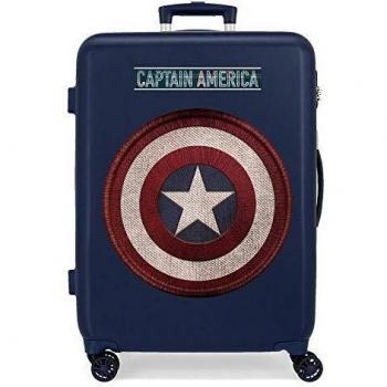 Maleta Mediana Rígida Captain America 68cm Azul