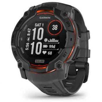 Reloj Garmin Instinct 3 Solar 50 mm Negro con Correa Gris Carbono
