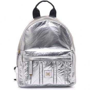 Mochila de mujer Mariamare en tejido acolchado plata