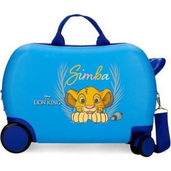 Maleta infantil Disney Simba Camuflaged 2 ruedas multidireccionales azul 24L
