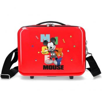 Neceser ABS Mickey's Party rojo -29x21x15cm