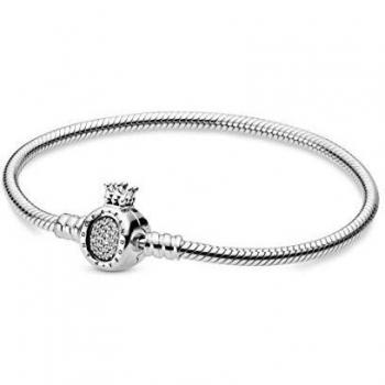 PANDORA Reflexiones, Pulsera, para Mujer, Gris, 17 cm