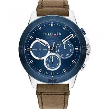 Tommy Hilfiger Reloj de Hombre Multifunción Piel Marrón 1791895