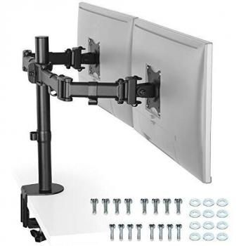 RICOO TS5811 Desk Monitor Stand for PC Screen 15-27 inches (38-69 cm) Swivel Rotating Adjustable Table Universal VESA 75x75 100x100