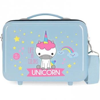 Neceser ABS Roll Road Little Me Unicorn Azul