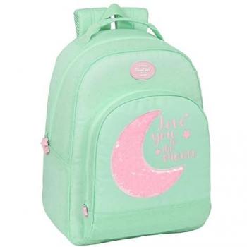 Mochila Escolar BlackFit8 Moon Verde 32 x 42 x 15 cm