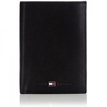 Cartera Tommy Hilfiger Johnson N/S con bolsillo para monedas, negra, OS