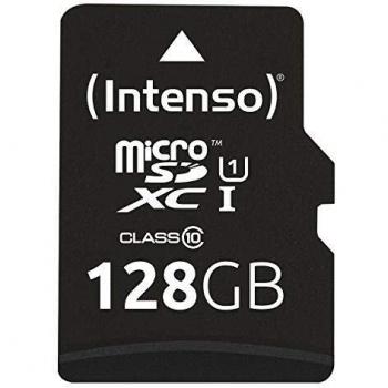 Intenso Premium microSDXC 128 GB Classe 10 UHS-I (con Adattatore SD), Nero