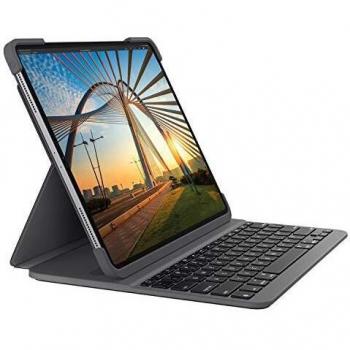 Logitech Slim Folio Pro Keyboard for Apple iPad Pro 12.9-inch Gray German QWERTY