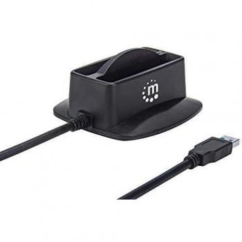 Manhattan 151955 Docking Station USB3.0 Doppio Slot HDD SATA 2.5 Nero