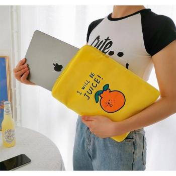 Bolso Bentoy Milkjoy Naranja para iPad y Mac 10.5-11 Pulgadas, Algodón Suave