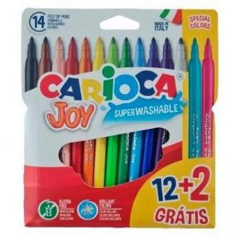 Carioca rotuladores joy super lavables estuche 12+2 gratis c/surtidos