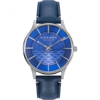 Reloj de Hombre Ecosolar Viceroy con caja de acero reciclado y correa vegana, modelo 401345-37