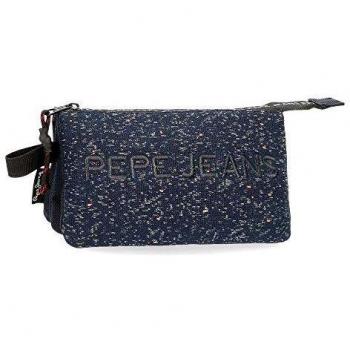 Pepe Jeans Hike Estuche Triple Azul 22x12x5 cms Poliéster