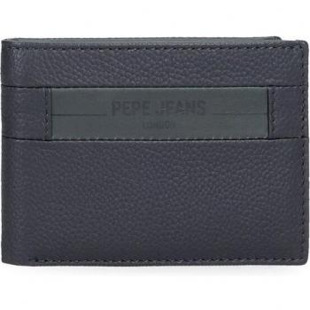 Pepe Jeans. Cartera de piel Checkbox Azul marino