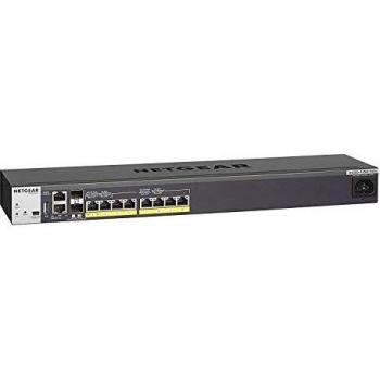 Netgear M4100 Series Fully Managed 10-Port Gigabit Ethernet PoE Switch with 8 PoE+ 240W, 2 SFP 10G, Desktop/Rack Mountable
