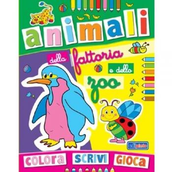 Colora gli animali della fattoria e dello zoo. Ediz. illustrata