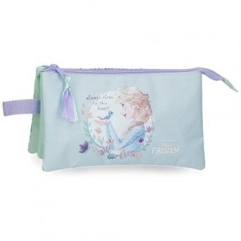 Estuche triple compartimento Frozen Corazón Cercano