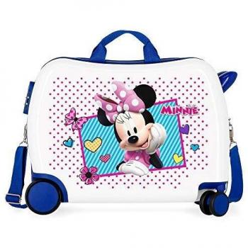 Disney Maleta Infantil Minnie Joy Azul 50x38x20 cms Rígida ABS Cierre combinación 34L 2,3Kgs 4 Ruedas
