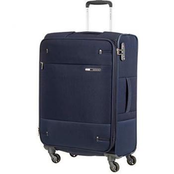 Samsonite Base Boost Spinner M Maleta Expansible, 66 cm, 67.5/73.5 L, Azul (Navy Blue)
