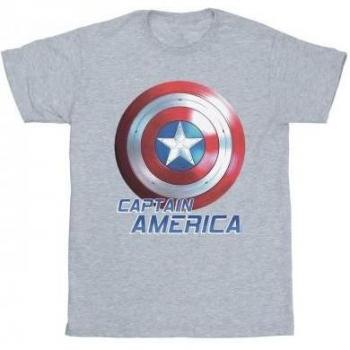 Camiseta de algodón Marvel Girls: El Halcón y el Soldado Invernal con escudo de Capitán América