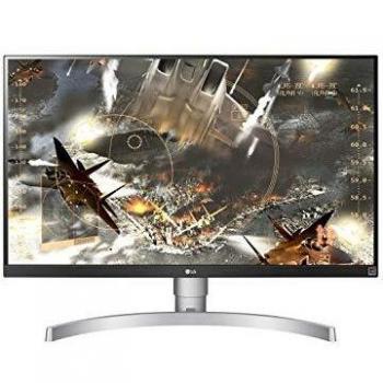 LG 27UL650-W Monitor 27 UltraHD 4K LED IPS HDR 400, 3840x2160, 1 Miliardo di Colori, AMD FreeSync 60Hz, HDMI 2.0 (HDCP 2.2), Display Port 1.4, Uscita Audio, Stand Pivot, Flicker Safe, Bianco
