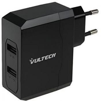 Caricatore VulTech CC‑034N Dual USB 3,4 A Nero