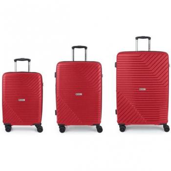 Juego de Maletas Rígidas Expandibles Osaka Rojo 52x30x77 cm