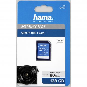 HAMA Scheda di Memoria SDXC 128GB Classe 10 UHS-I